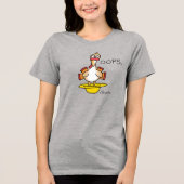 BLUE HAT GREEN HAT RED HAT OOPS Sandra Boynton Tri-Blend Shirt (Vorderseite)