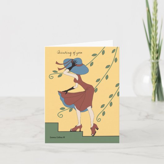 Blue Hat Note Card Karte (Vorderseite)