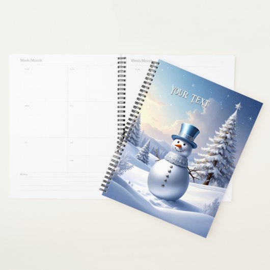 Blue Hat Snowman Christmas Tree Holiday Planner Planer (Anzeige)