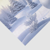 Blue Hat Snowman Christmas Tree Holiday Seidenpapier (Detail)