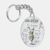 Blue Hawaii Acrylic Schlüsselanhänger (Vorderseite links)