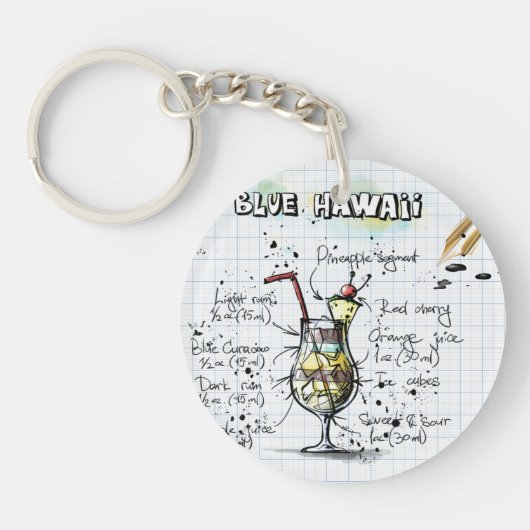 Blue Hawaii Acrylic Schlüsselanhänger (Vorderseite)