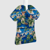 Blue Hawaii Aloha Shirt Ornament (Vorderseite)