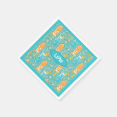 Blue Hawaii and Tropical Itch - Bg Turquoise Serviette (Ecke)