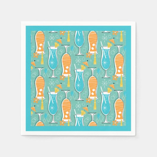 Blue Hawaii and Tropical Itch - Bg Turquoise Serviette (Vorderseite)