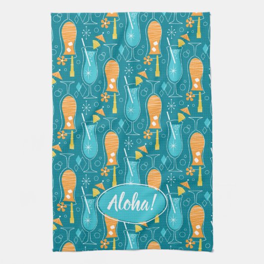 Blue Hawaii and Tropical Itch Geschirrtuch (Vertikal)