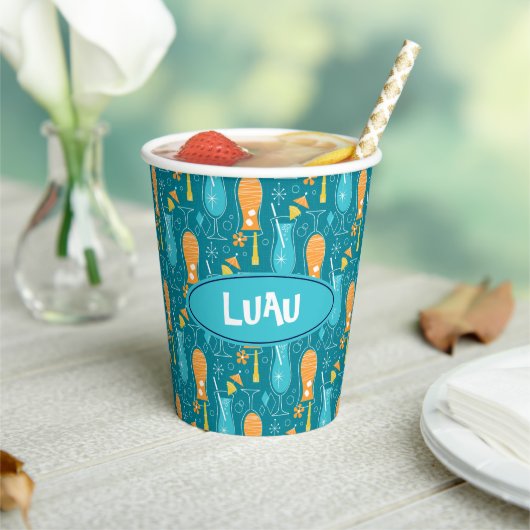 Blue Hawaii and Tropical Itch Pappbecher (In Situ)