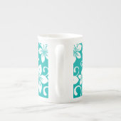 BLUE HAWAII (AQUAMARIN) KNOCHENCHINA TASSE (Rückseite)