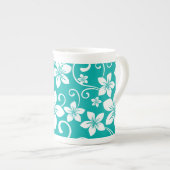 BLUE HAWAII (AQUAMARIN) KNOCHENCHINA TASSE (Vorderseite Rechts)