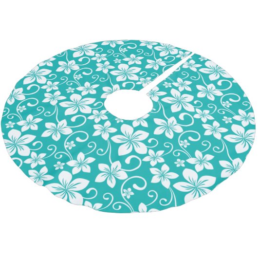 BLUE HAWAII (AQUAMARIN) POLYESTER WEIHNACHTSBAUMDECKE (Schrägansicht)