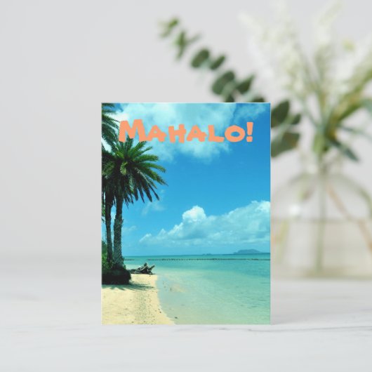 Blue Hawaii Beachpostcard Postkarte (Stehend Vorderseite)