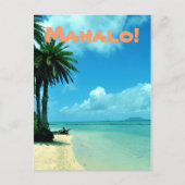 Blue Hawaii Beachpostcard Postkarte (Vorderseite)