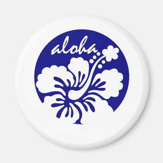 Blue Hawaii Blume Magnet (Vorne)