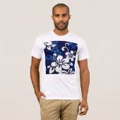 Blue Hawaii-Blume T-Shirt (Vorne ganz)
