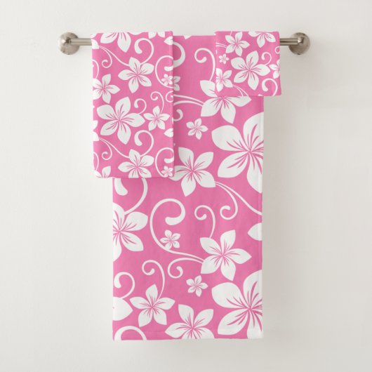BLUE HAWAII (BUBBLEGUM PINK) BADHANDTUCH SET (Insitu)