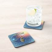 Blue Hawaii Cocktail (#1 von 12 Sets mit Rezept fü Getränkeuntersetzer (Rechte Seite)