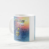 Blue Hawaii Cocktail (#1 von 12 Sets mit Rezept fü Kaffeetasse (Vorderseite Links)