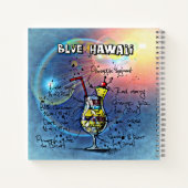 Blue Hawaii Cocktail (#1 von 12 Sets mit Rezept fü Notizblock (Rückseite)