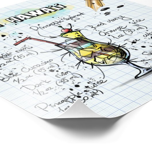 Blue Hawaii Fotodruck (Ecke)