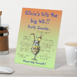 Blue Hawaii Geburtstagsparty Snacks Sockelschild