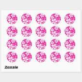 BLUE HAWAII (HOT PINK) KLASSIC ROUND STICKER (Blatt)