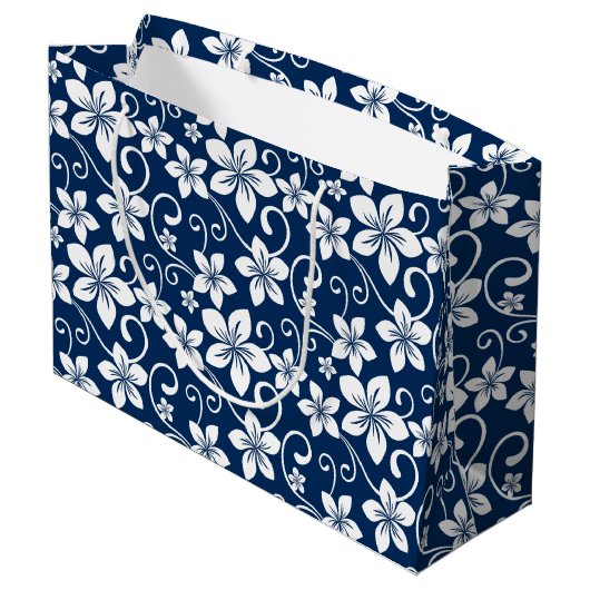 BLUE HAWAII (NAVY BLUE) GROßE GESCHENKTÜTE (Rückseite Schrägansicht)