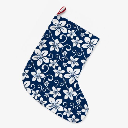 BLUE HAWAII (NAVY BLUE) GROßER WEIHNACHTSSTRUMPF (Vorderansicht (hängend))