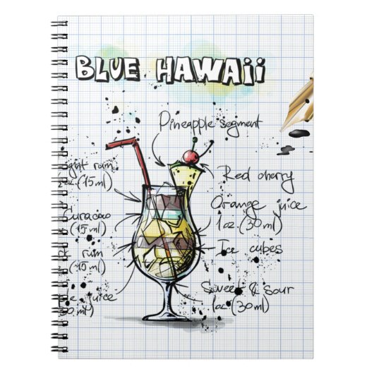 Blue Hawaii Notizblock (Vorderseite)