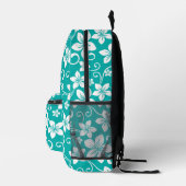 BLUE HAWAII PATTER IN AQUAMARIN BEDRUCKTER RUCKSACK (Rechts)
