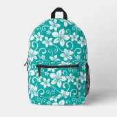 BLUE HAWAII PATTER IN AQUAMARIN BEDRUCKTER RUCKSACK (Vorderseite)