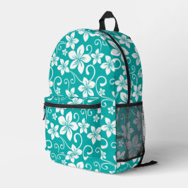 BLUE HAWAII PATTER IN AQUAMARIN BEDRUCKTER RUCKSACK