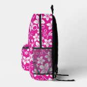 BLUE HAWAII PATTER IN HOT PINK BEDRUCKTER RUCKSACK (Rechts)