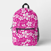 BLUE HAWAII PATTER IN HOT PINK BEDRUCKTER RUCKSACK (Vorderseite)