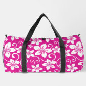 BLUE HAWAII PATTER IN HOT PINK DUFFLE BAG (Rückseite)
