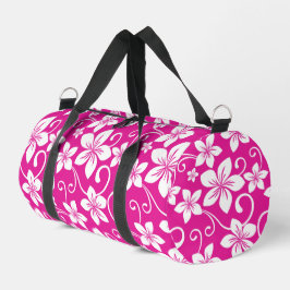 BLUE HAWAII PATTER IN HOT PINK DUFFLE BAG