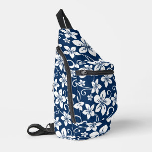 BLUE HAWAII PATTER IN NAVY BLUE CROSSBODY BAG