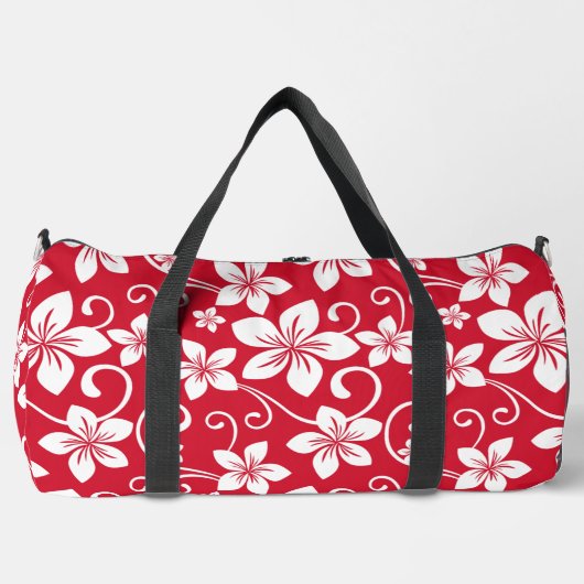 BLUE HAWAII PATTER IN ROT DUFFLE BAG (Vorderseite)