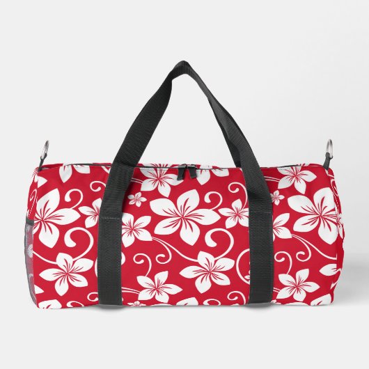 BLUE HAWAII PATTER IN ROT DUFFLE BAG (Rückseite)