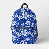 BLUE HAWAII PATTER IN ROYAL BLUE BEDRUCKTER RUCKSACK (Vorderseite)