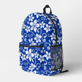 BLUE HAWAII PATTER IN ROYAL BLUE BEDRUCKTER RUCKSACK