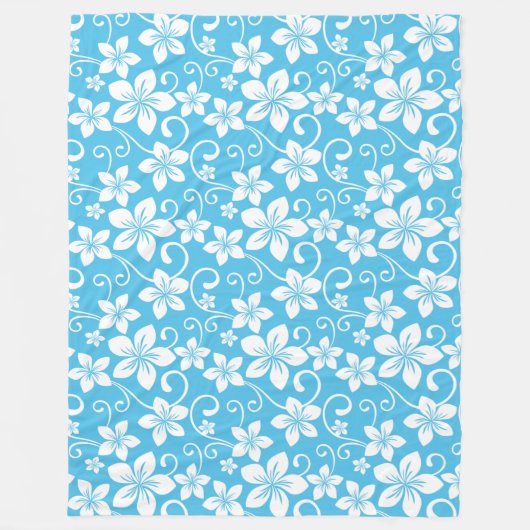 BLUE HAWAII PATTERN (BLUE) FLEECEDECKE (Vorderseite)