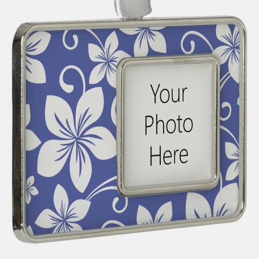 BLUE HAWAII (PERIWINKLE) Rahmen-Ornament SILBER (Rechts)