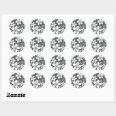 BLUE HAWAII (PEWTER) KLASSIC ROUND STICKER (Blatt)