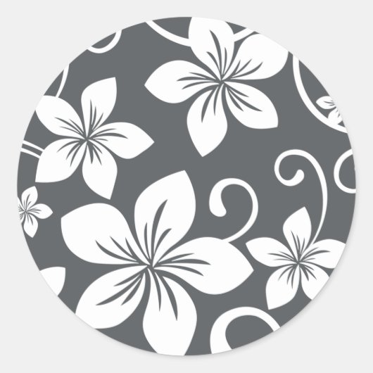 BLUE HAWAII (PEWTER) KLASSIC ROUND STICKER (Vorderseite)