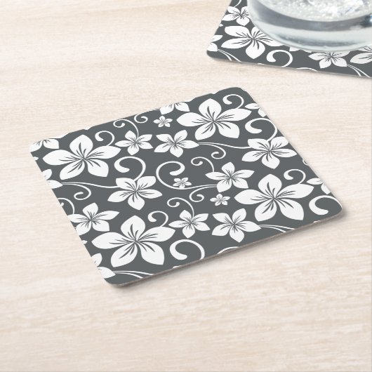 BLUE HAWAII (PEWTER) RECHTECKIGER PAPPUNTERSETZER (angewinkelt)