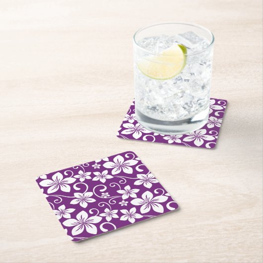 BLUE HAWAII (PLUM) RECHTECKIGER PAPPUNTERSETZER (Vor Ort)