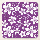 BLUE HAWAII (PLUM) RECHTECKIGER PAPPUNTERSETZER (Vorderseite)