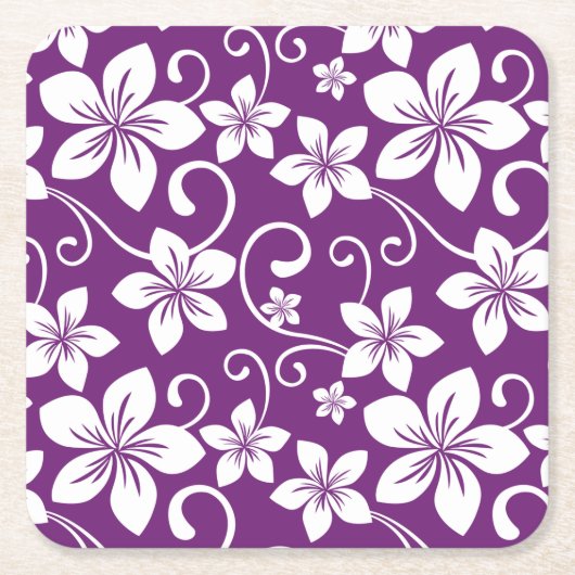 BLUE HAWAII (PLUM) RECHTECKIGER PAPPUNTERSETZER (Vorderseite)