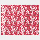 BLUE HAWAII (RED) FLEECEDECKE (Vorderseite (Horizontal))