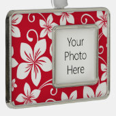 BLUE HAWAII (RED) Rahmen-Ornament SILBER (Rechts)